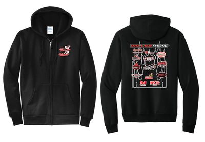 2026 Miller Racing Zip Up Hoodie | PC78ZH Black
