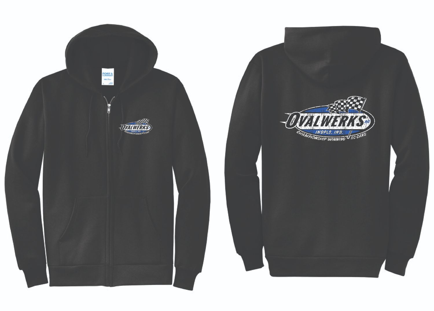 Ovalwerks Logo - Zip Up Hoodie | PC78ZH Black