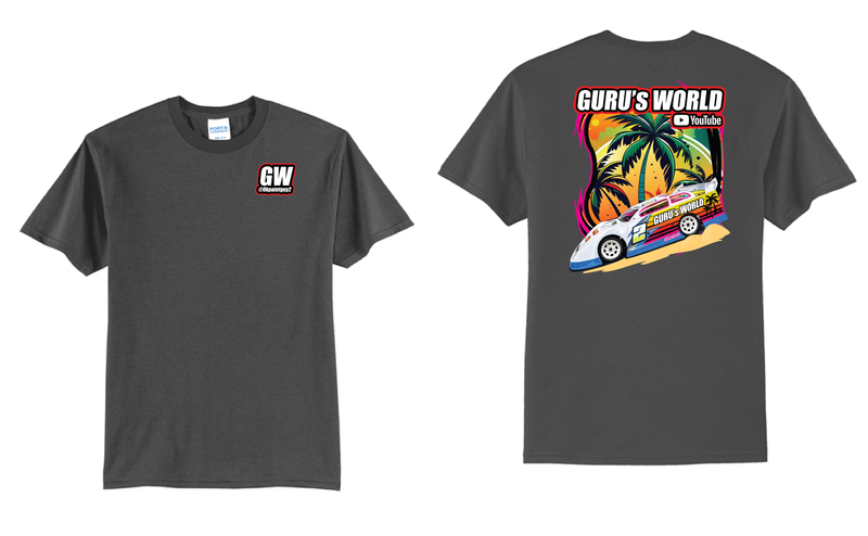 Gurus World Late Model TShirt | PC55 Charcoal