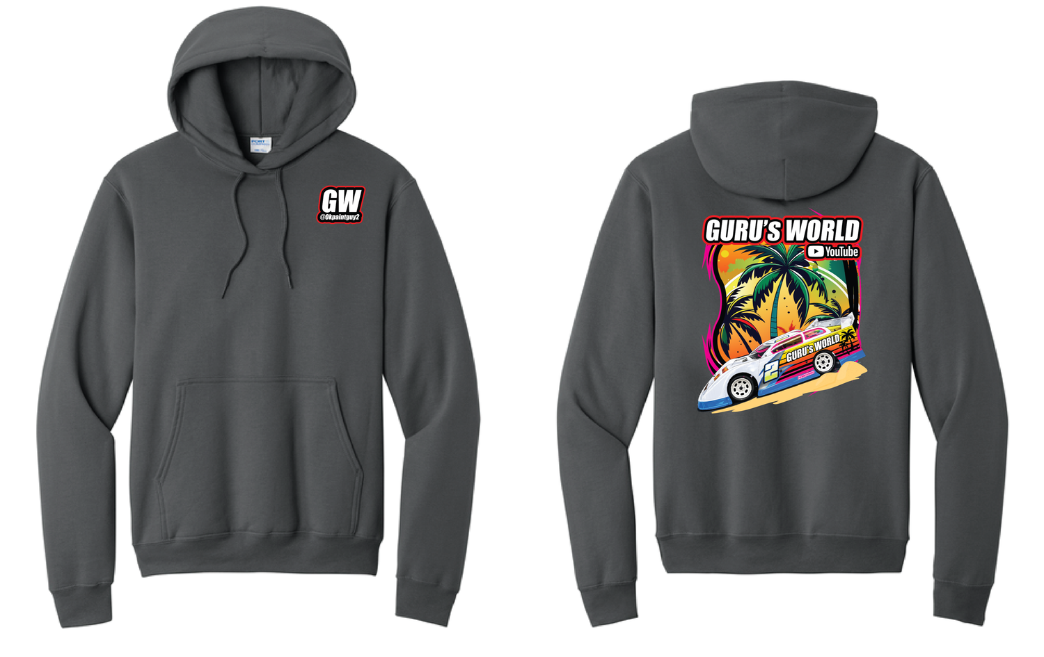 Gurus World Late Model Hoodie | PC78H Charcoal