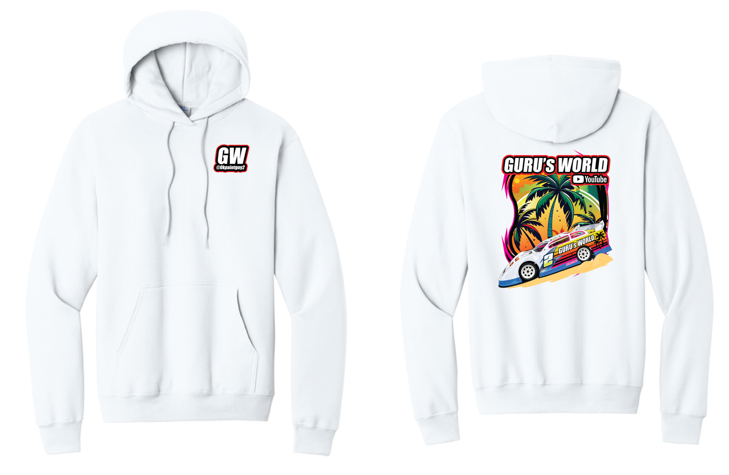 Gurus World Late Model Hoodie | PC78H White