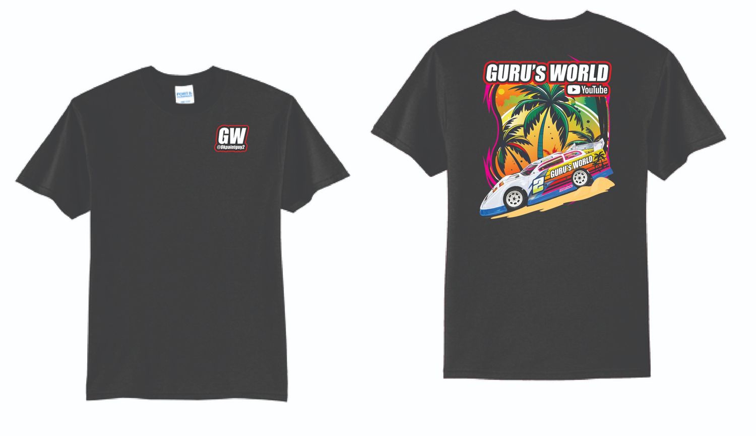 Gurus World Late Model TShirt | PC55 Black