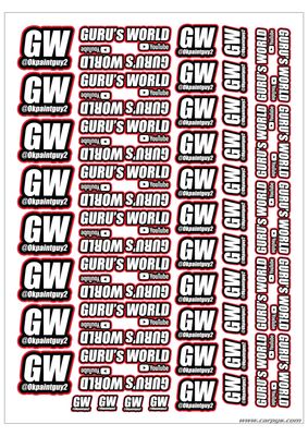Gurus World Red Sticker Pack