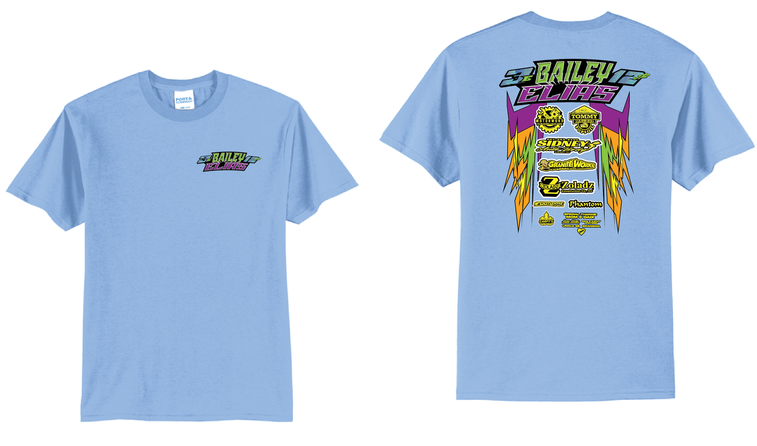 2026 Bailey Elias TShirt | PC55 Light Blue