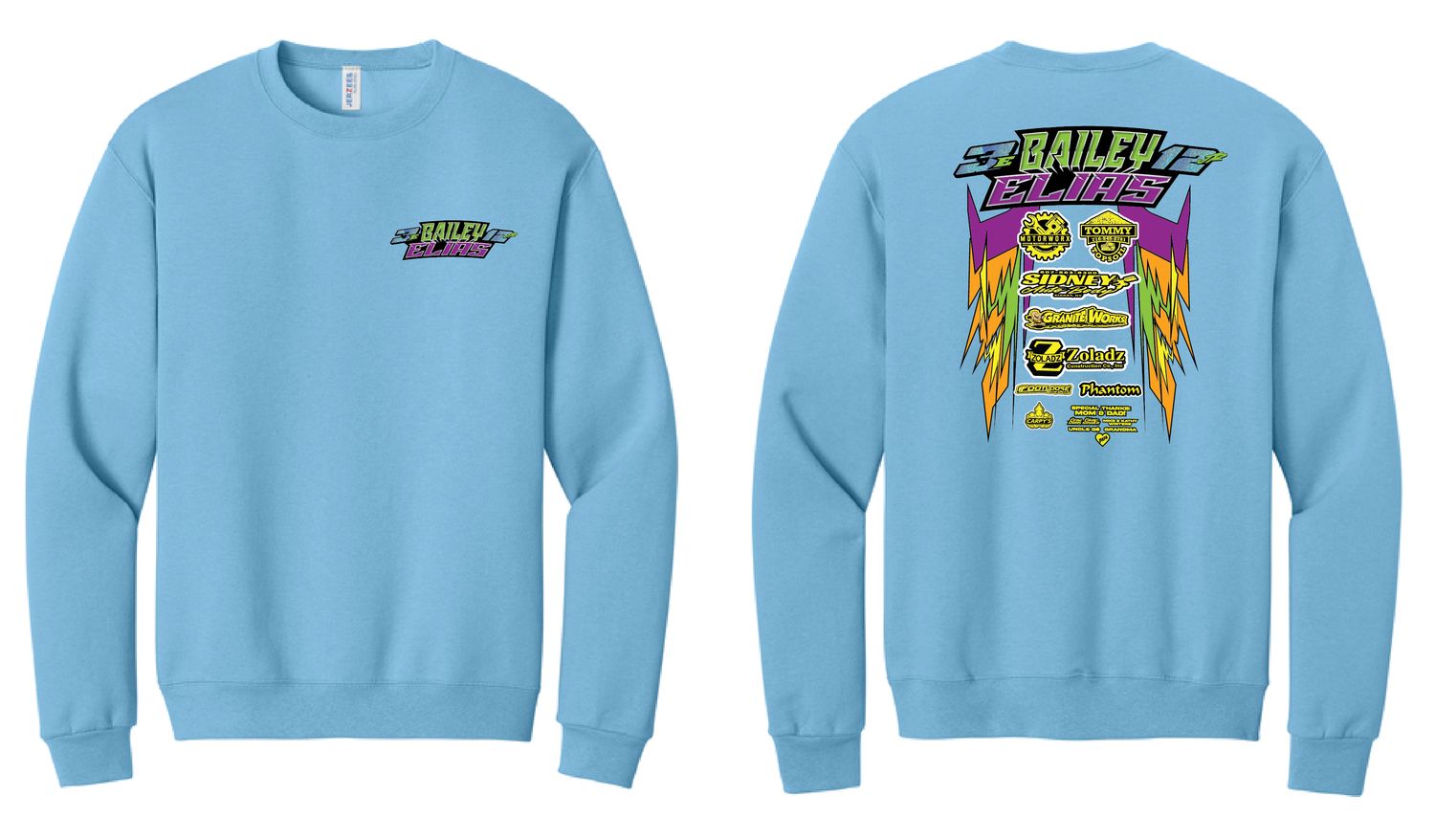 2026 Bailey Elias Crewneck | 562M Light Blue