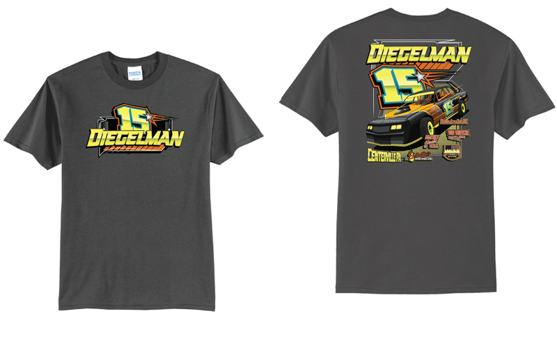 2026 Diegelman Racing TShirt | PC55 Charcoal