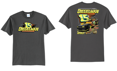 2026 Diegelman Racing TShirt | PC55 Charcoal