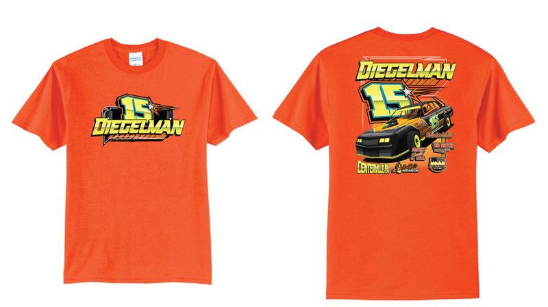 2026 Diegelman Racing TShirt | PC55 Safety Orange