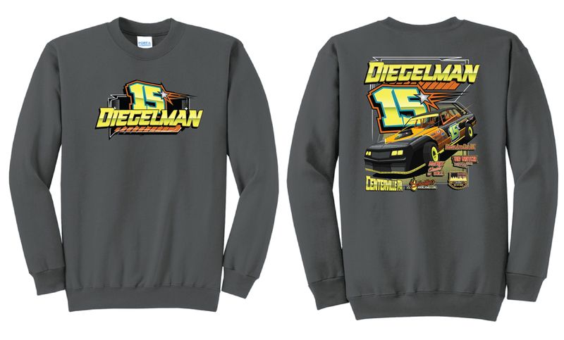 2026 Diegelman Racing Crewneck | PC78 Charcoal