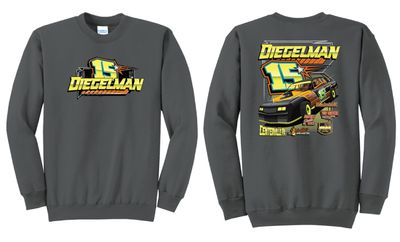 2026 Diegelman Racing Crewneck | PC78 Charcoal