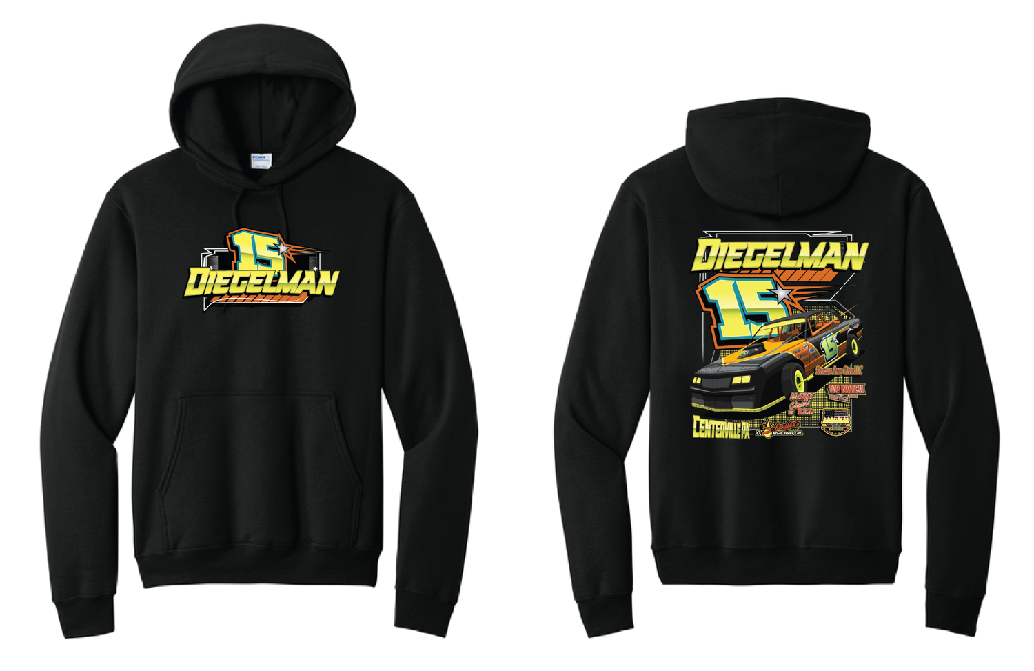 2026 Diegelman Racing Hoodie | PC78H Black