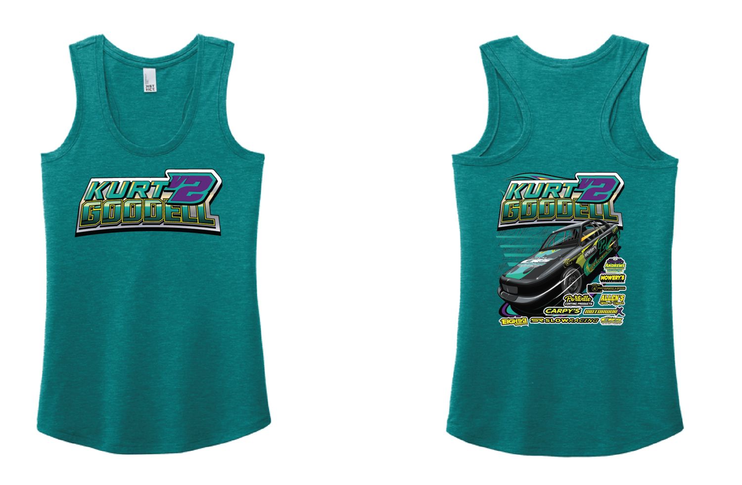 2026 Kurt Goodell Ladies Tank | DM138L Heathered Teal