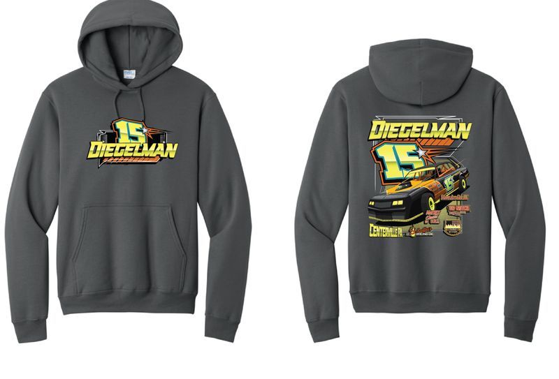 2026 Diegelman Racing Hoodie | PC78H Charcoal
