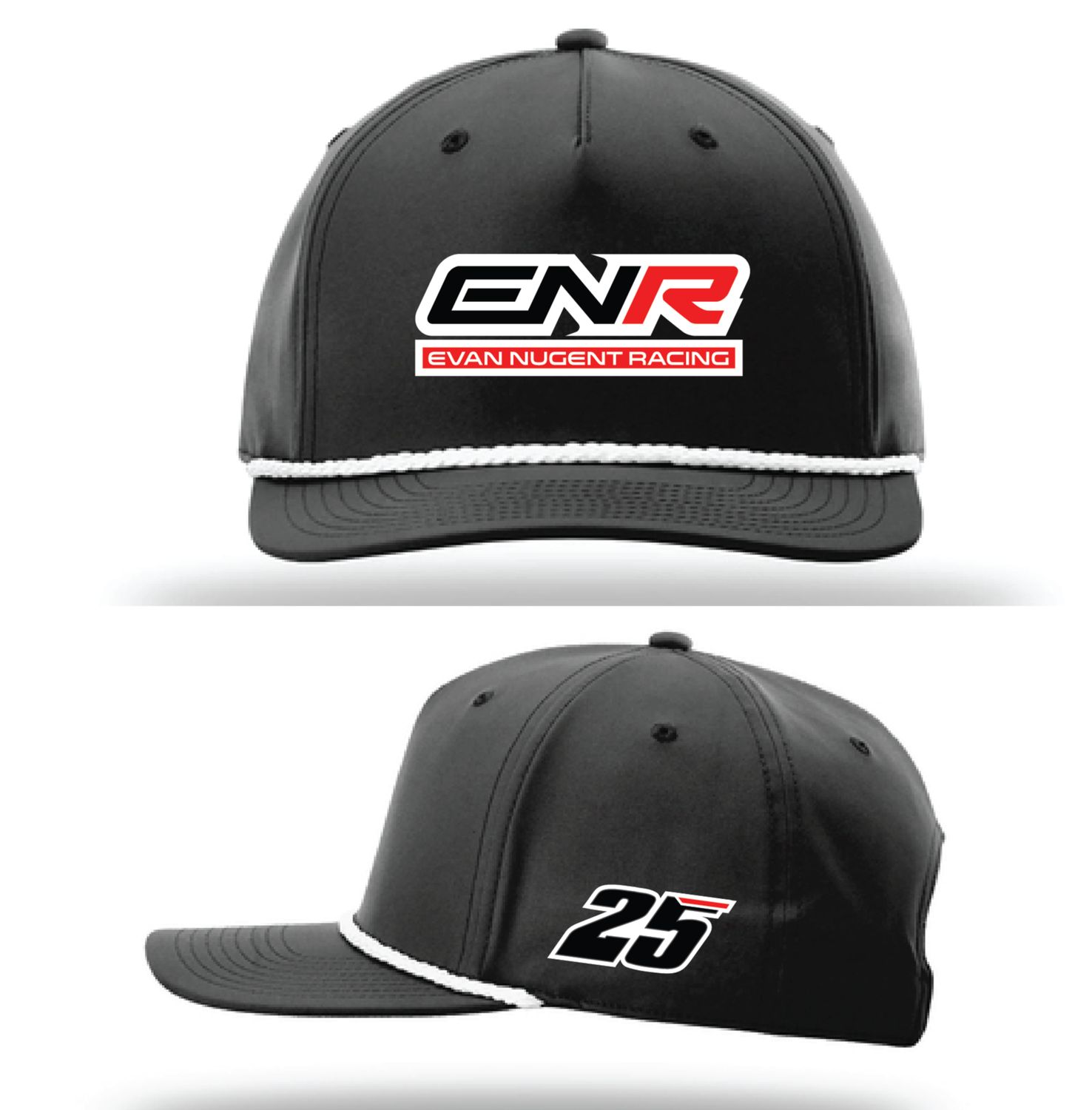 2026 ENR Richardson 5-Panel Classic Rope Cap | 258 Black/White