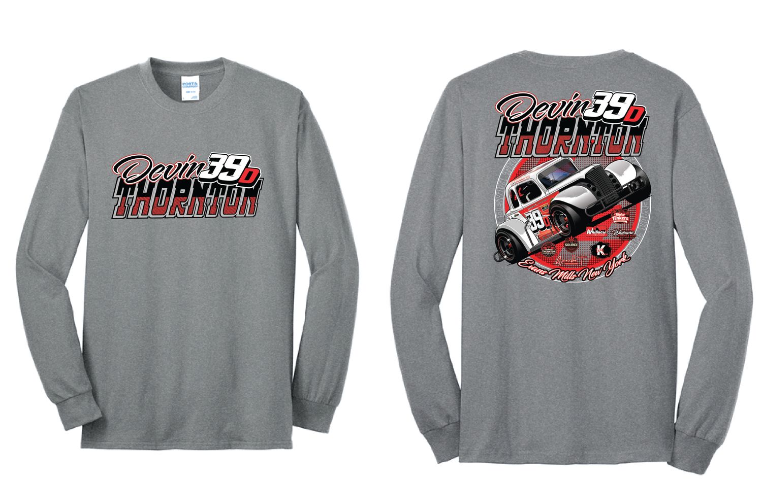 2026 Devin Thornton Long Sleeve Shirt | PC55LS Athletic Heather