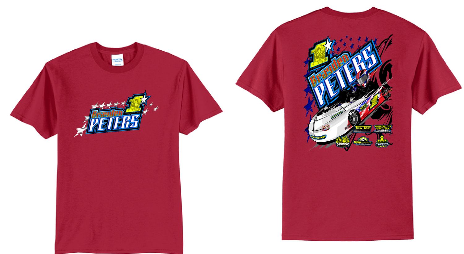 2026 Brayden Peters TShirt | PC55 Red