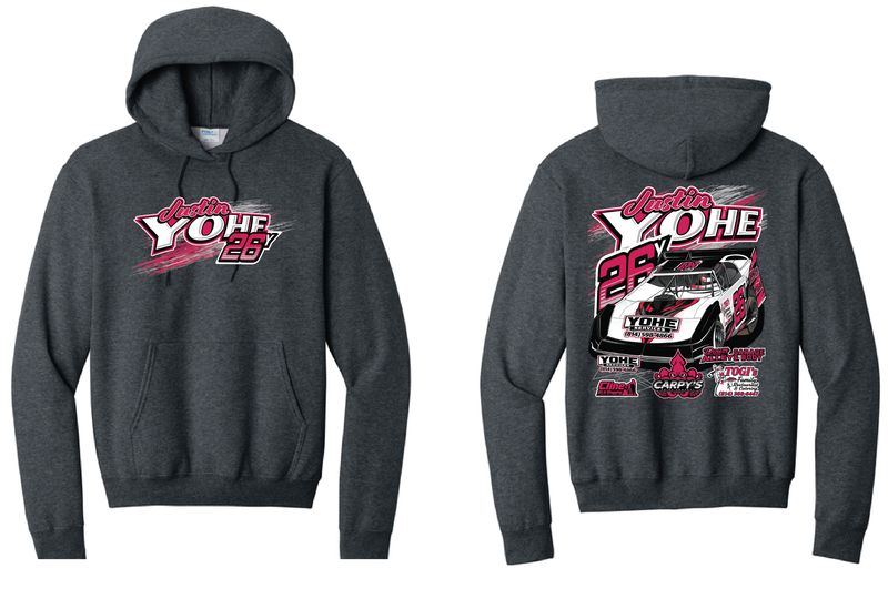 2026 Justin Yohe Hoodie | PC78H Dark Heather Grey