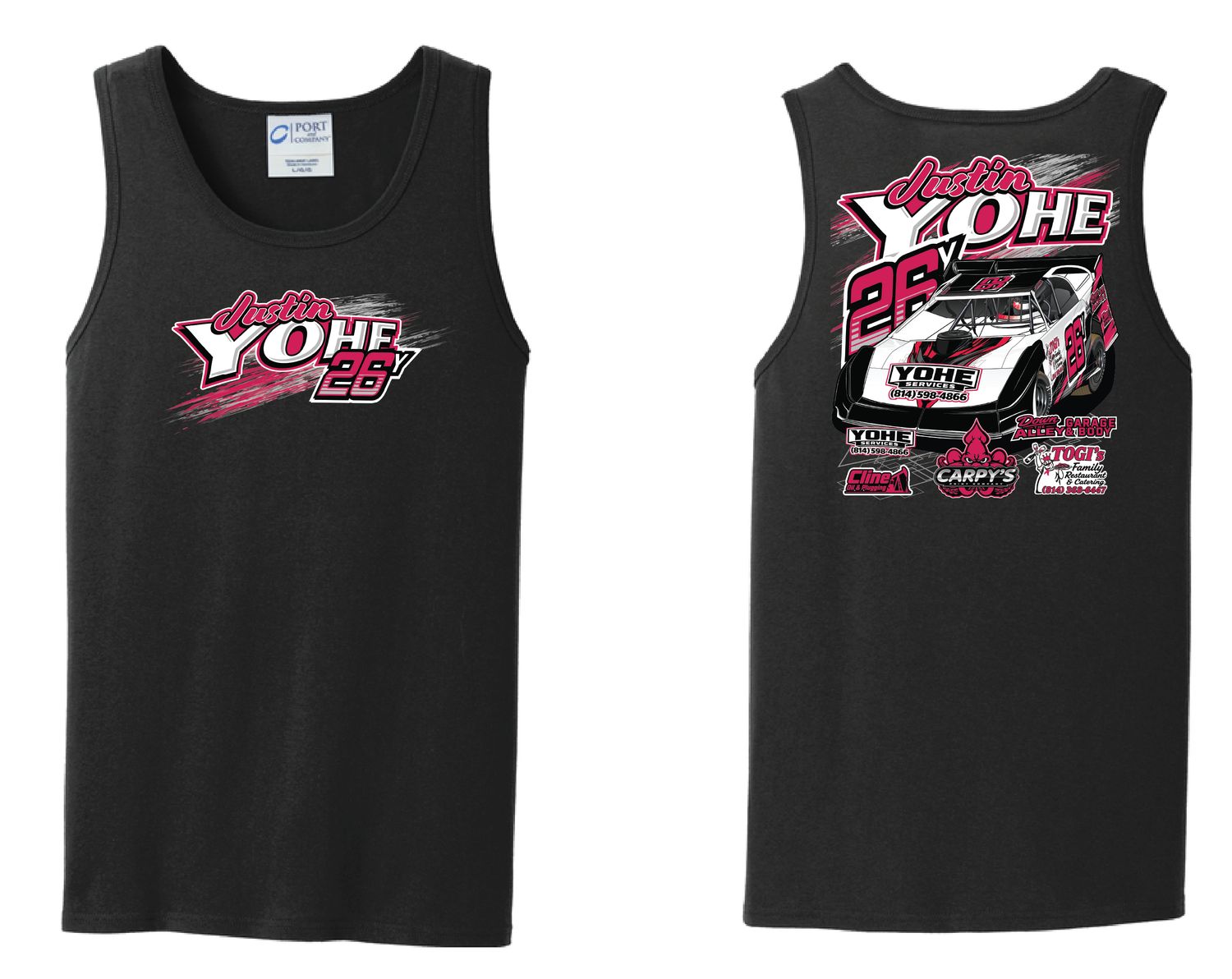 2026 Justin Yohe Tank Top | PC54TT Black