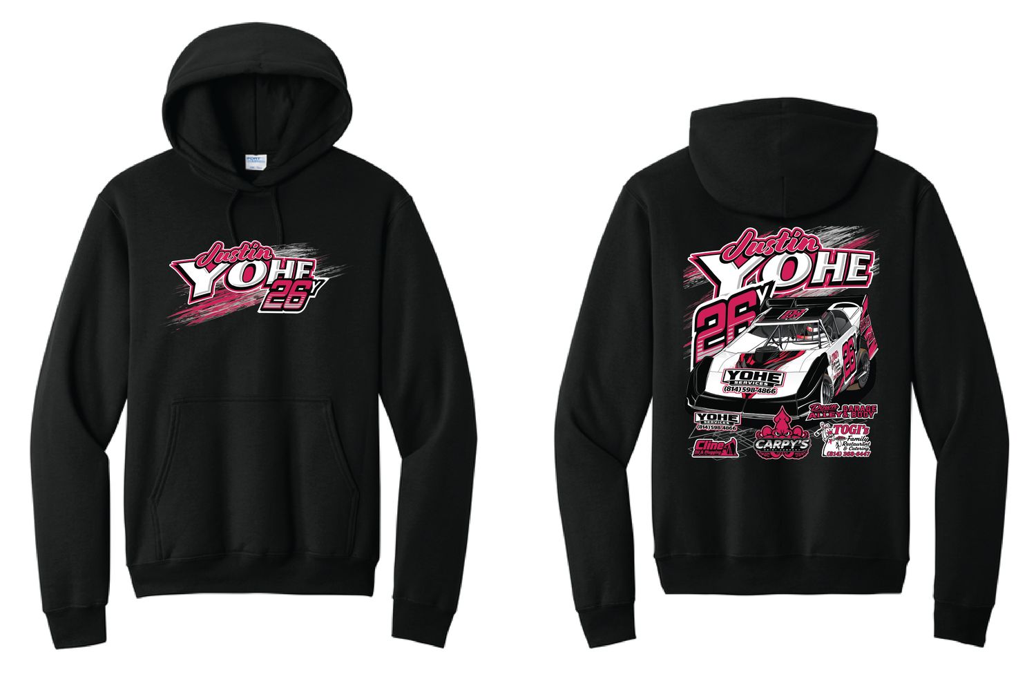 2026 Justin Yohe Hoodie | PC78H Black