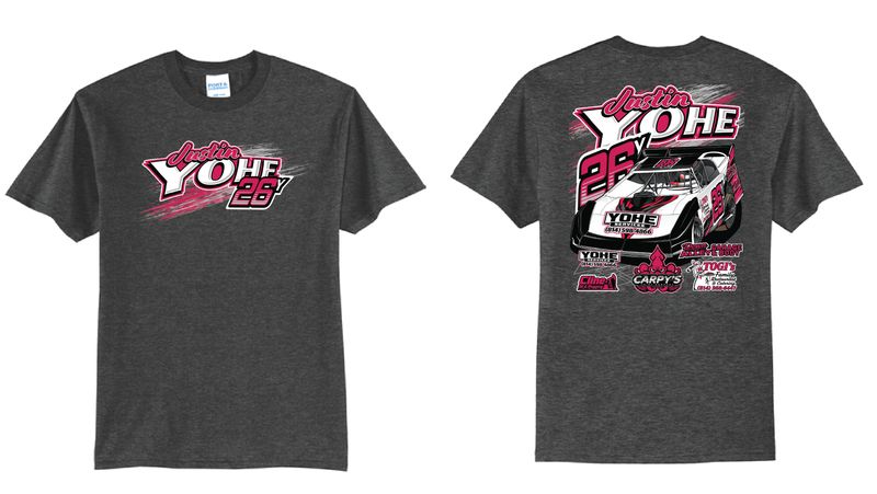 2026 Justin Yohe TShirt | PC55 Dark Heather Grey