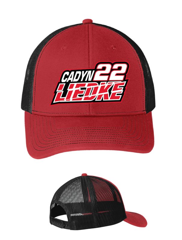 2026 Cadyn Liedke Trucker Hat | C402 Flame Red/Black