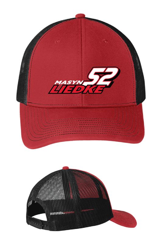 2026 Masyn Liedke Trucker Hat | C402 Flame Red/Black