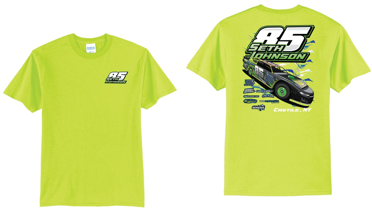 2026 Seth Johnson TShirt | PC55 Safety Green