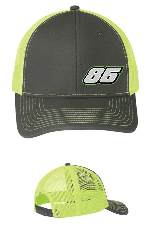 2026 Seth Johnson Trucker Hat | C402 Grey Steel/Neon Yellow