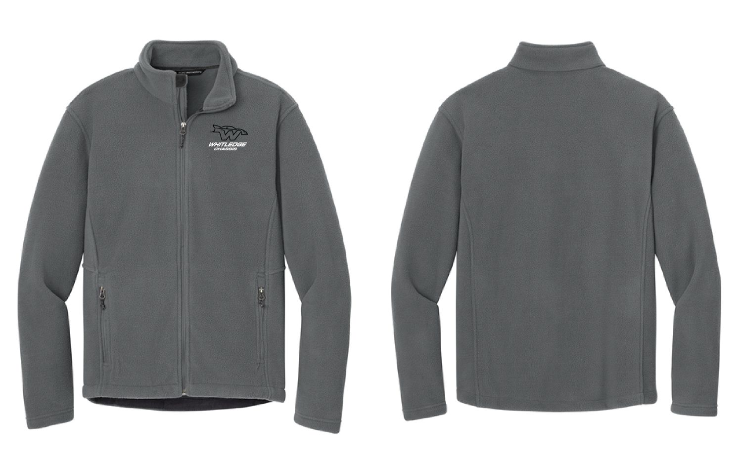 Whitledge Chassis W Logo Fleece Jacket | F217 Deep Smoke
