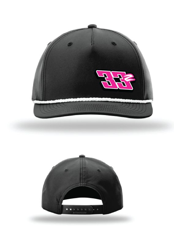2026 Sydney Wetherbee 5-Panel Classic Rope Cap | 258 Black/White