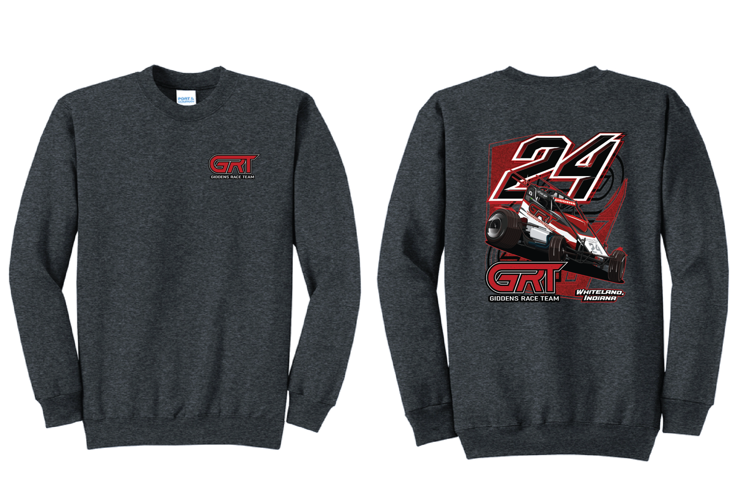 2026 Giddens Race Team Crewneck | PC78 Dark Heather Grey