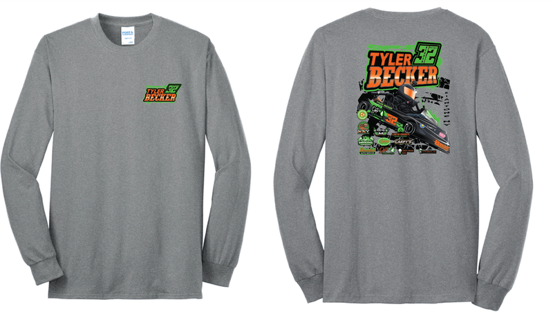 2026 Becker Racing Long Sleeve Shirt | PC55LS Athletic Heather