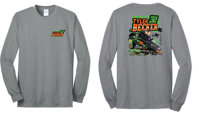 2026 Becker Racing Long Sleeve Shirt | PC55LS Athletic Heather