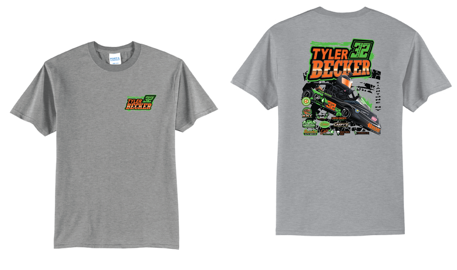 2026 Becker Racing TShirt | PC55 Athletic Heather