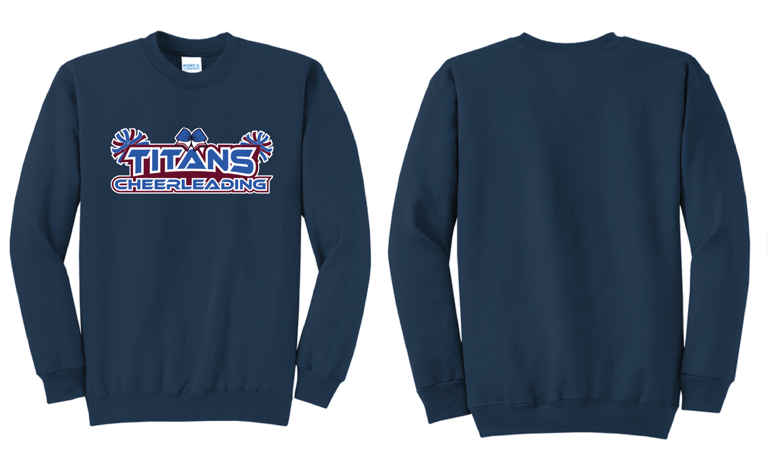 Titans Cheer- Port &amp; Co Core Fleece Crewneck | PC78