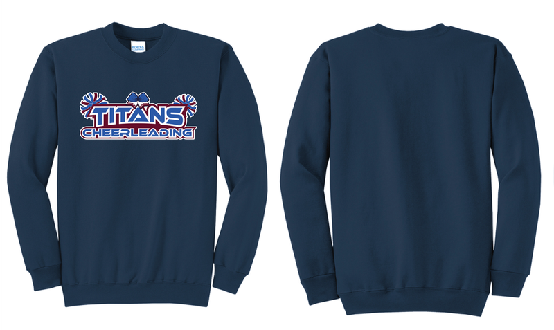 Titans Cheer- Port &amp; Co Core Fleece Crewneck | PC78