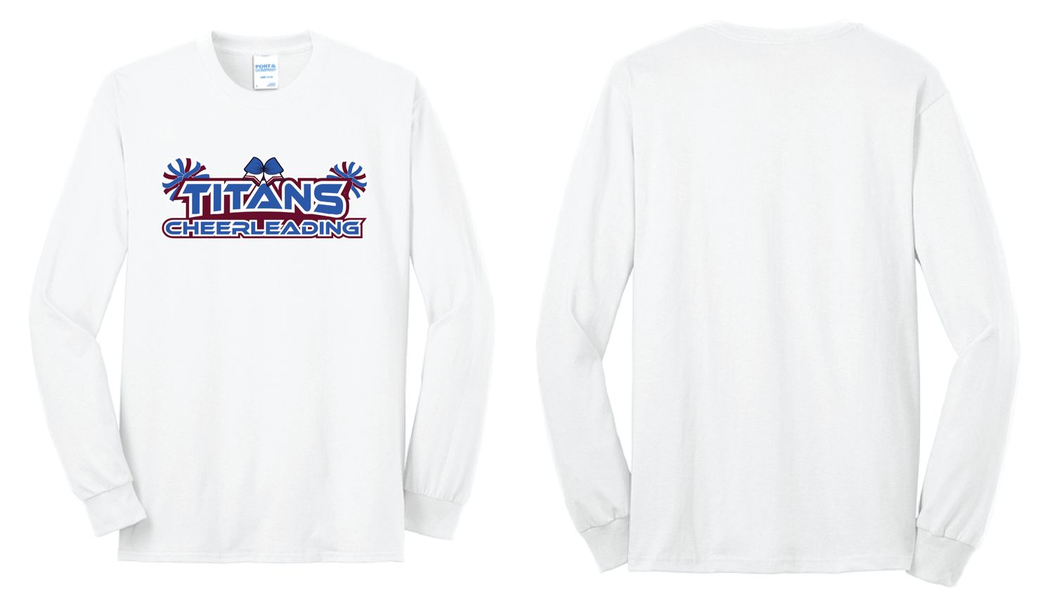 Titans Cheer- Port &amp; Co Core Blend Long Sleeve | PC55LS