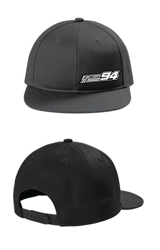 F94 Logo Snapback Flat Bill Cap | C406 Black