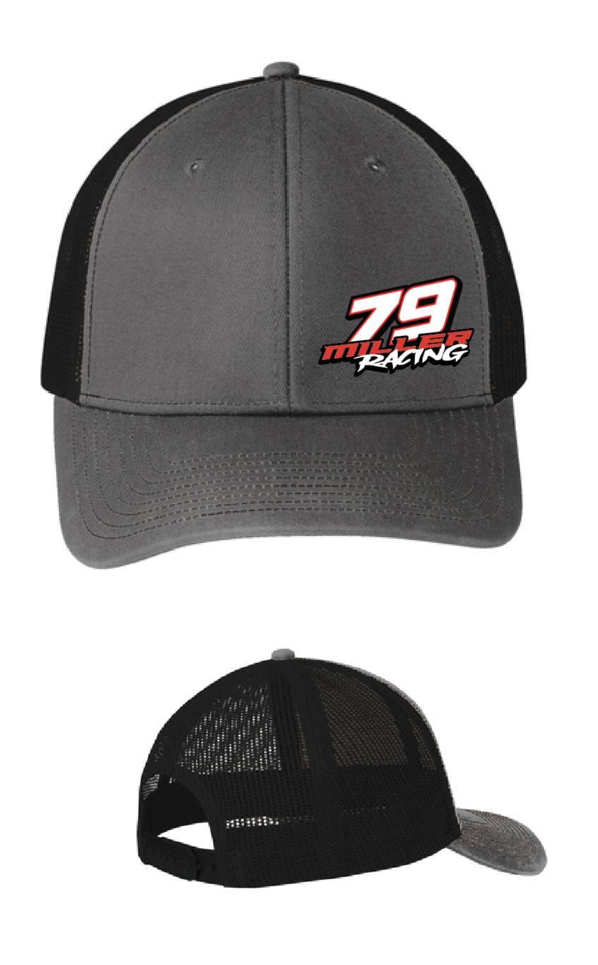 2026 79 Miller Racing Trucker Hat | C402 Grey Steel/Black