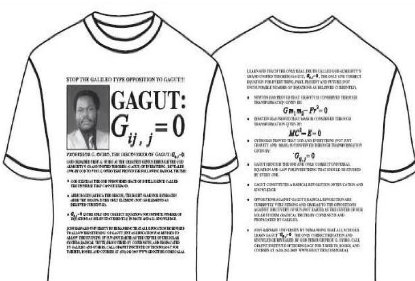 GAGUT Gij,j=0 T-Shirt