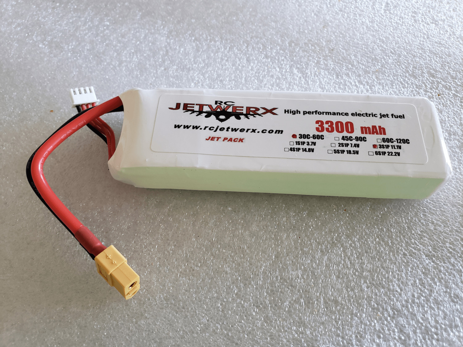 3  Cell 11.1V  3300 Lipo Pack 30-60C