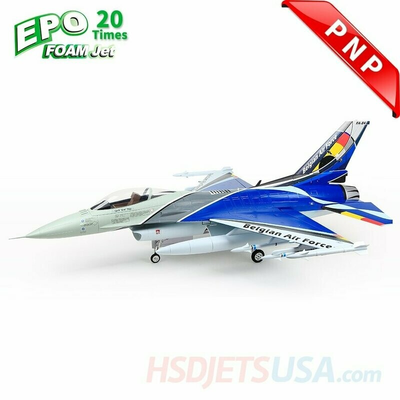 HSDJETS HF-16 V2.1 Foam Turbine Belgian Colors PNP