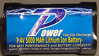 Li-Ion 7.4V 5000Mah FLAT Battery Pack
