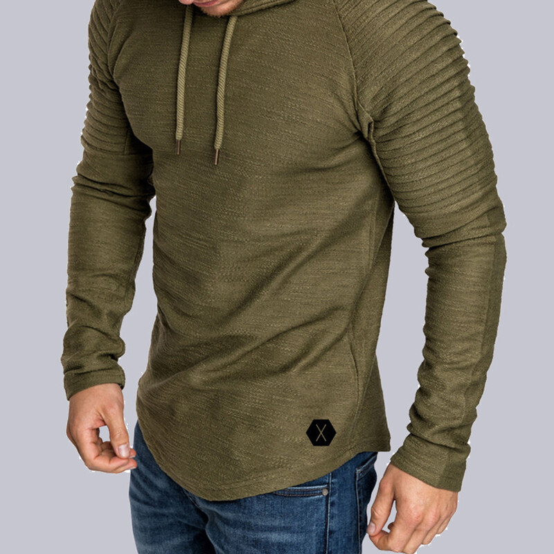 Hooded Collar Ruffle Hoodie