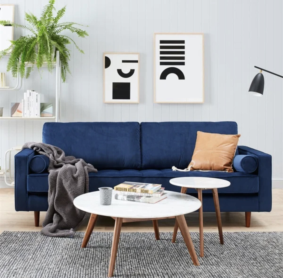 Ravi velvet sofa deals