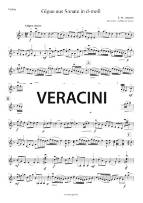 Veracini: Sonate in D minor. 4. Movement &quot;Gigue&quot;