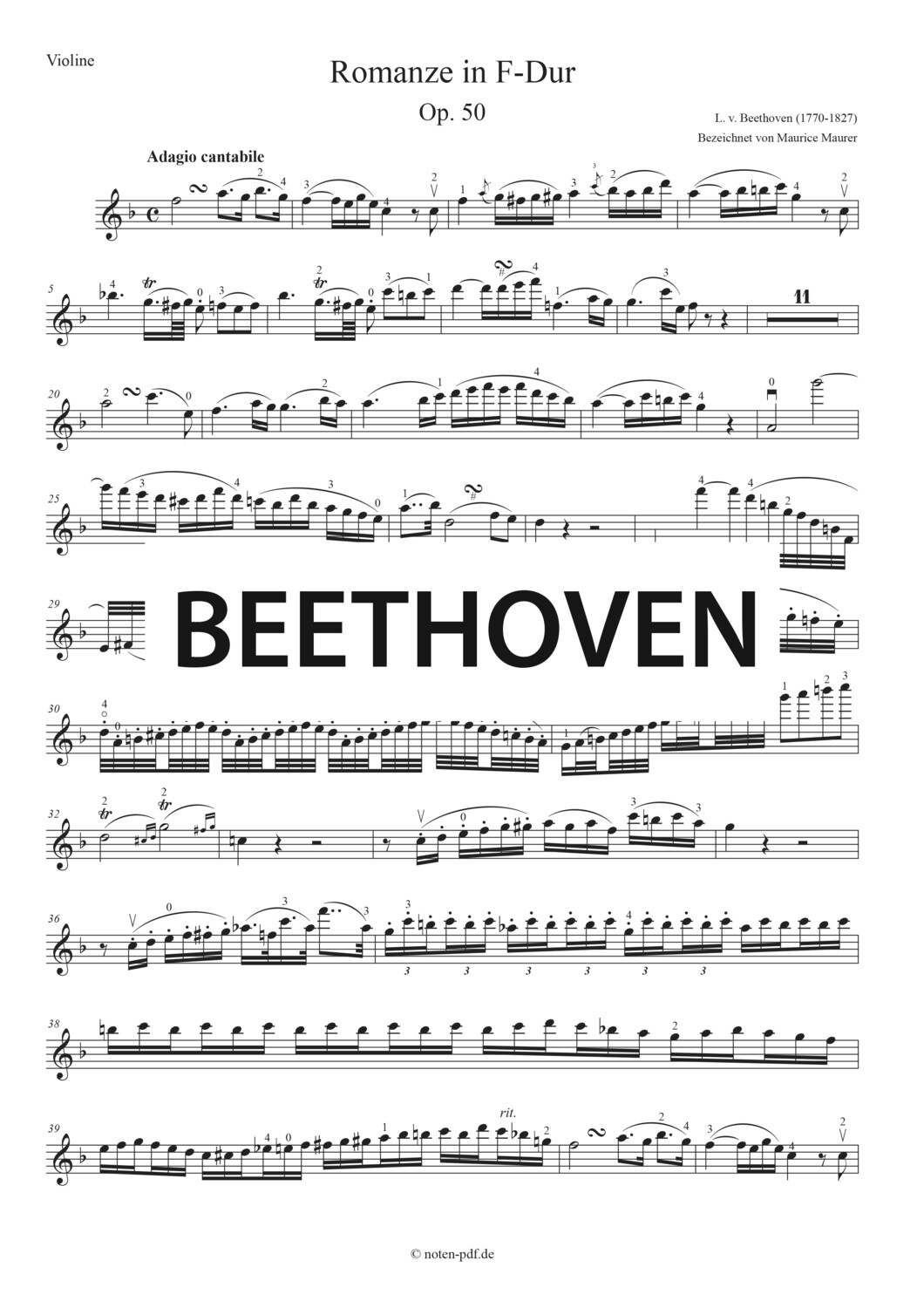 Beethoven Romanze F-Dur