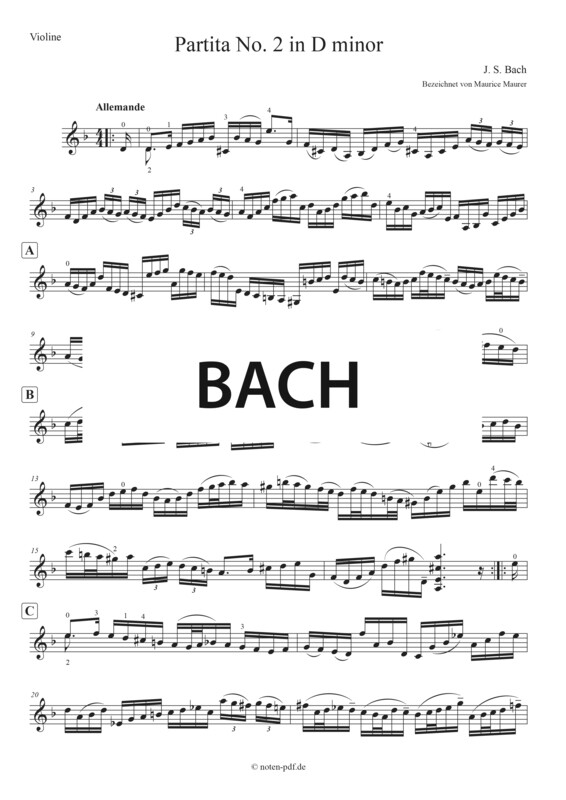 Bach: Partita No. 2 - 1. Mov. &quot;Allemande&quot;