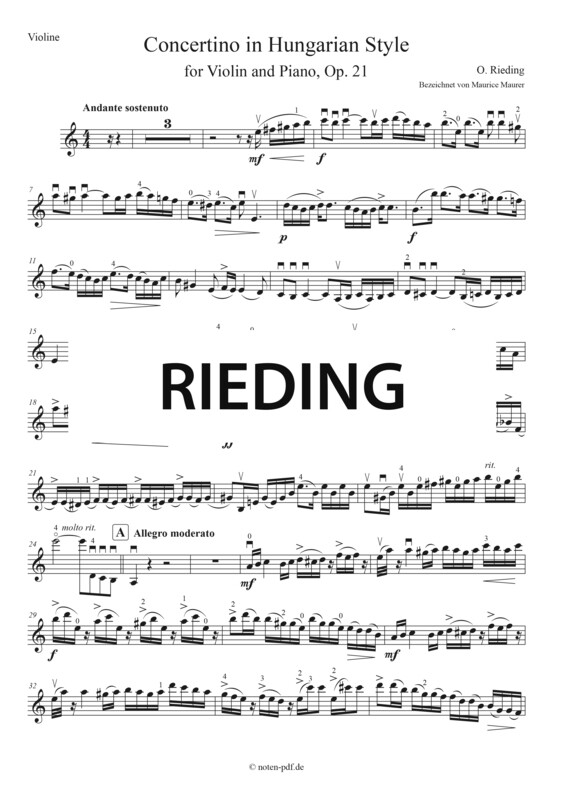 Rieding: Concerto in &quot;Hungarian Style&quot; Op. 21, All Movements