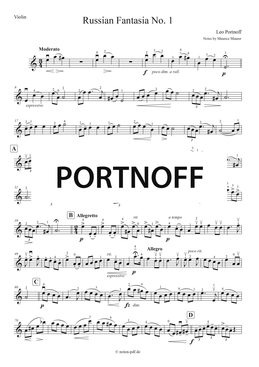 Portnoff: Russian Fantasia - No. 1